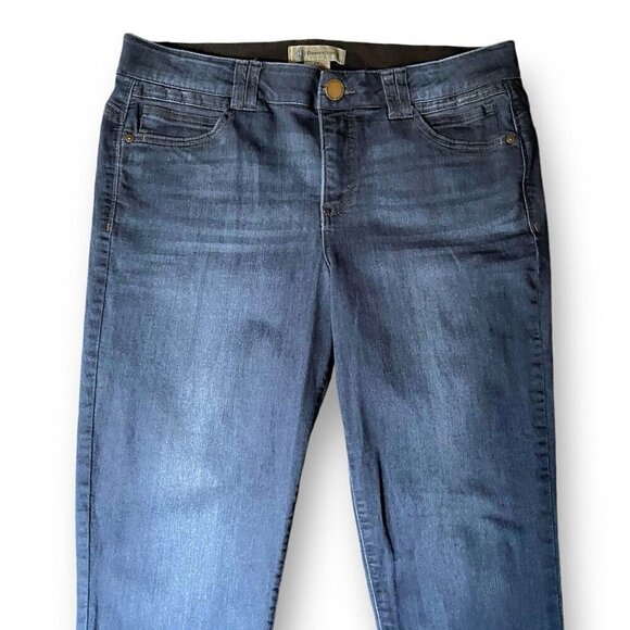 Democracy Womens Ab Solution Jeans Sz 14 Dark Wash Stretch Denim Skinny Ankle - Picture 2 of 6